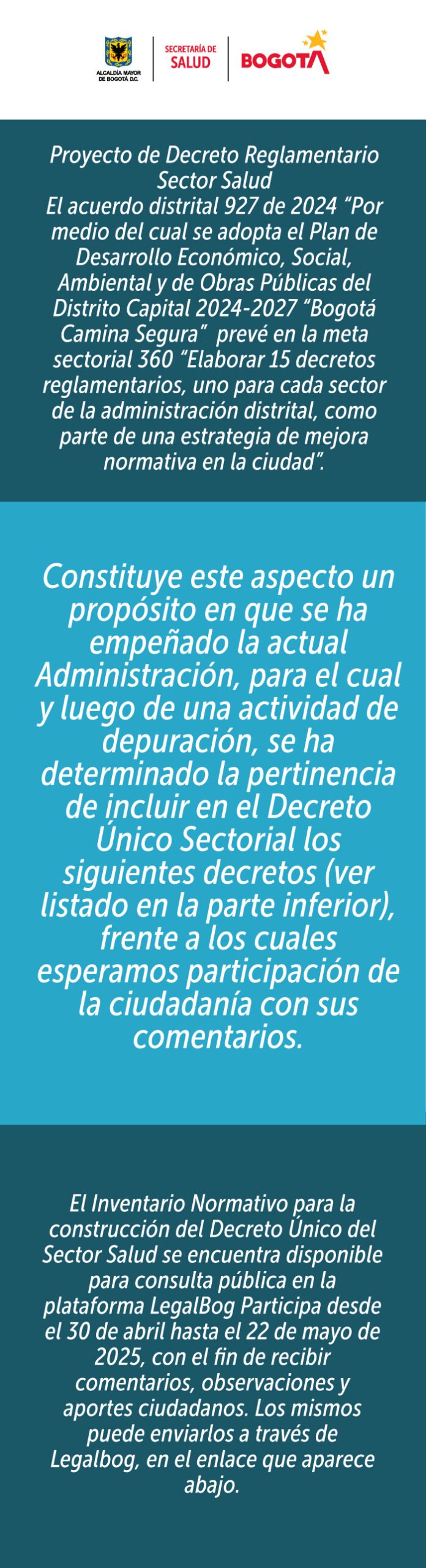 Proyecto reglamentario sector salud