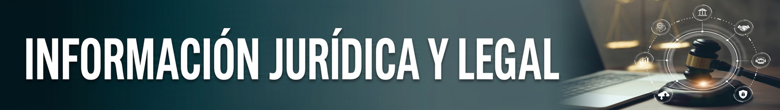 Banner para página de información jurídica y legal