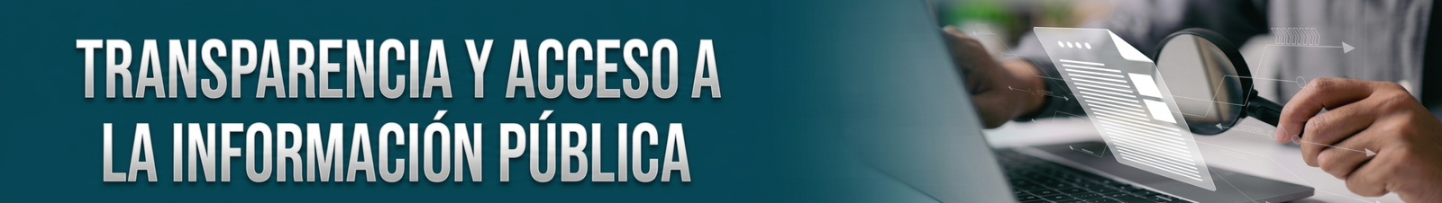 Banner de la página Transparencia y Acceso de la información pública